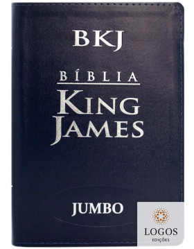 Bíblia King James Atualizada - letra jumbo - capa luxo azul. Bíblia King James Atualizada - letra jumbo - capa luxo azul