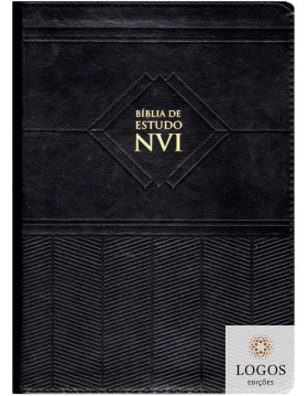 Bíblia de Estudo NVI - edição de luxo - capa PU preta. 9788000004884