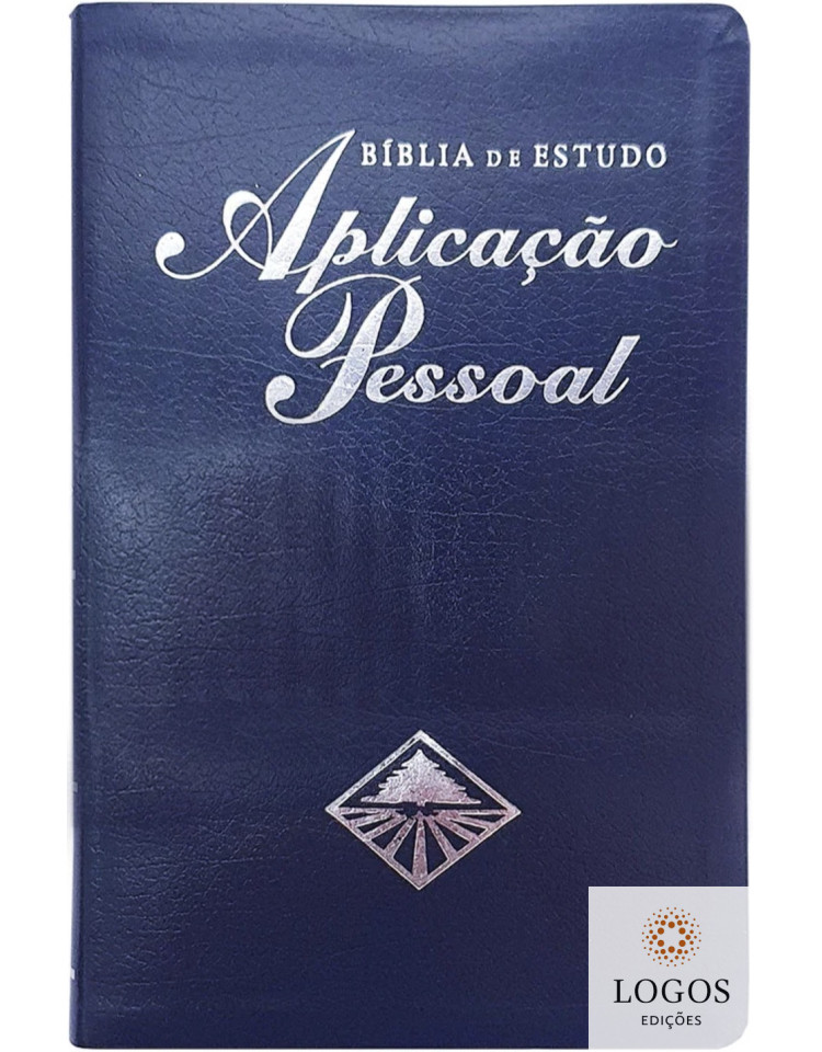 Bíblia de Estudo Aplicação Pessoal - grande - capa luxo couro bonded - Azul. 9798526305877