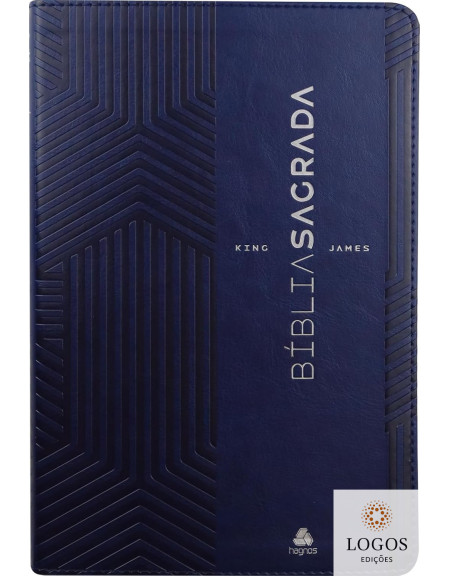 Bíblia Sagrada - King James Clássica - ultrafina - capa luxo - azul. 9788577425266