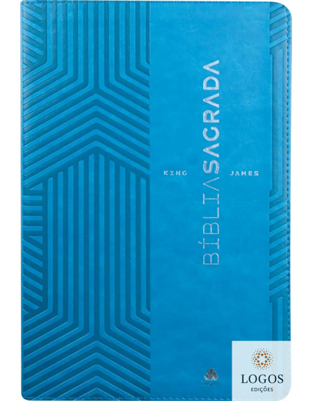 Bíblia Sagrada - King James Clássica - ultrafina - capa luxo - turquesa. 9788577425242