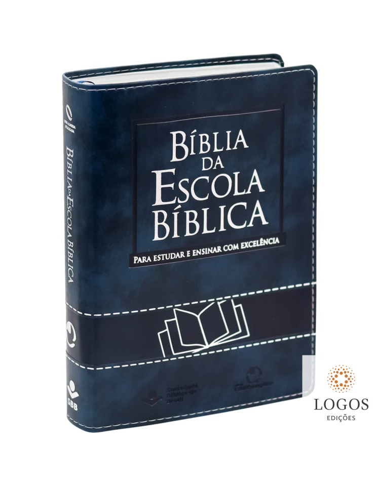Bíblia da Escola Bíblica - capa luxo - azul nobre. 7899938417560
