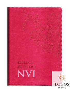 Bíblia de Estudo NVI - edição de luxo - capa PU pink. 9788000004891