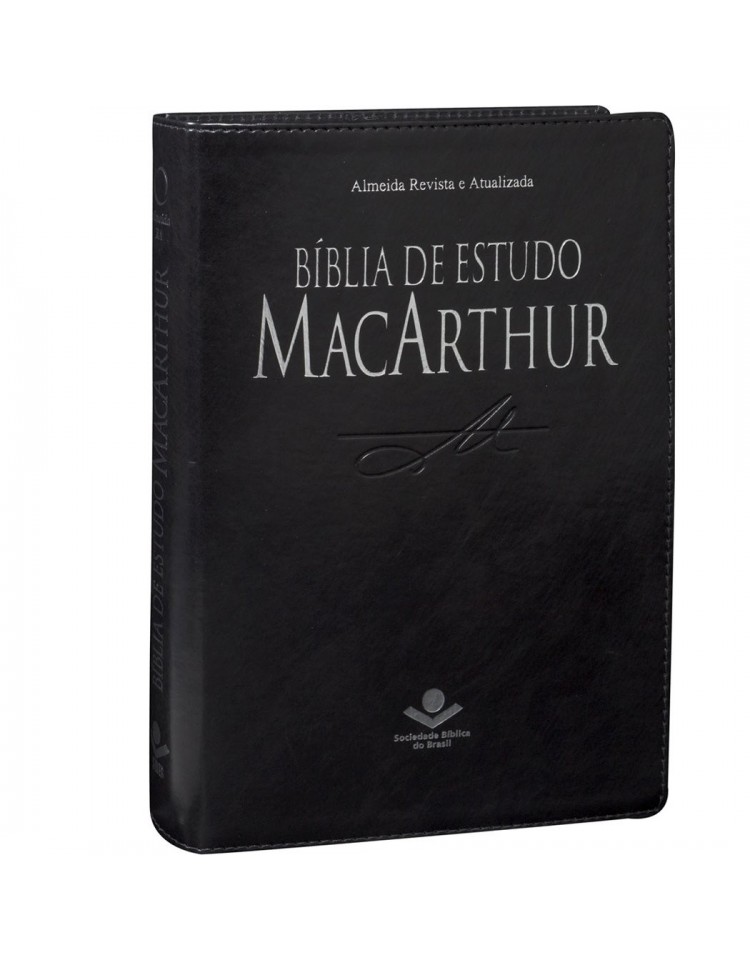 Bíblia de Estudo MacArthur - RA - capa luxo - preto nobre