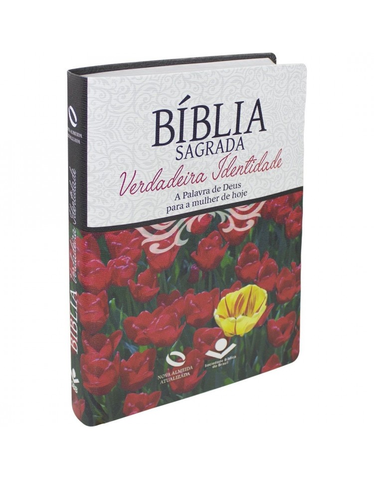Bíblia Sagrada Verdadeira Identidade - NAA - capa luxo - flores