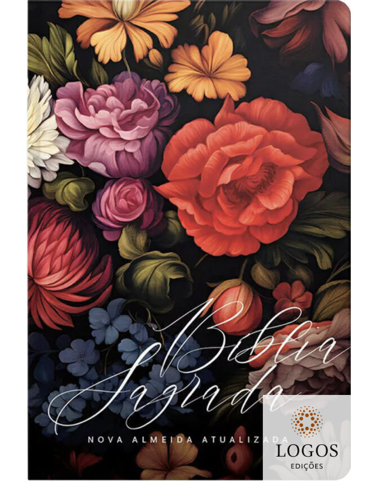Bíblia Sagrada - NAA - capa dura - flores coloridas. 7908249104158