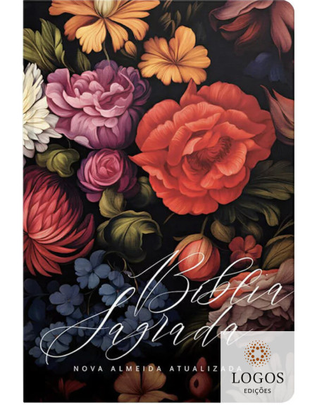 Bíblia Sagrada - NAA - capa dura - flores coloridas. 7908249104158