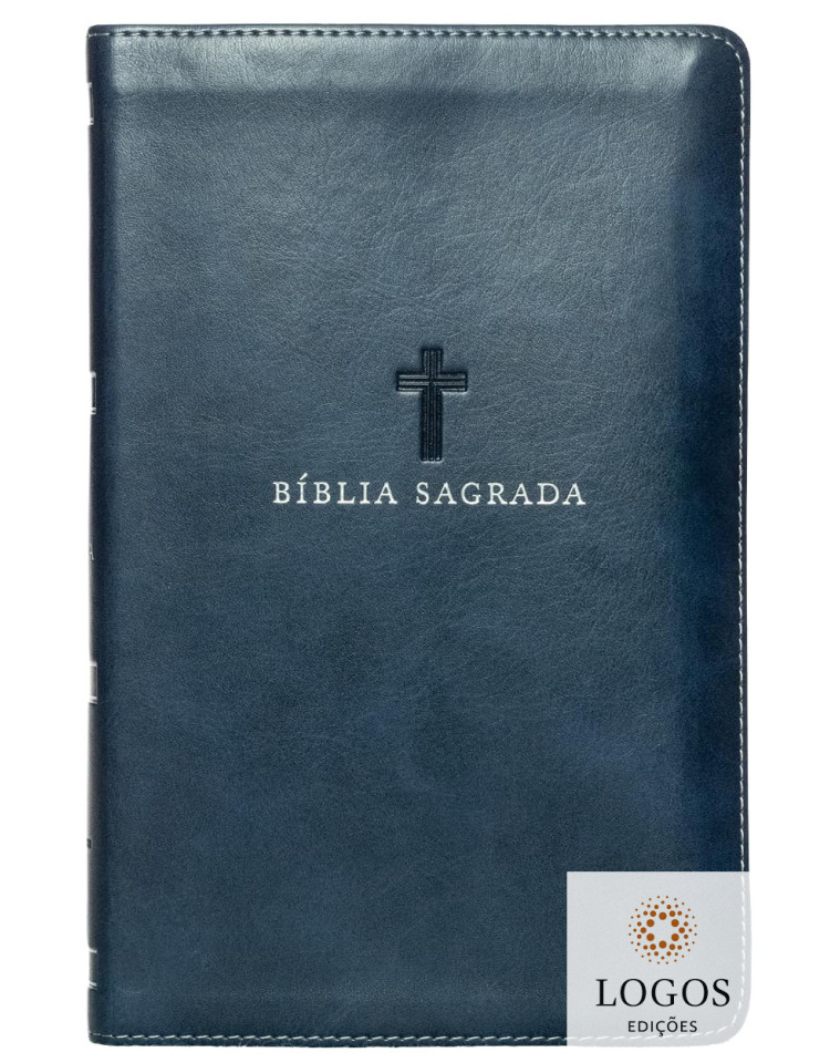 Bíblia Leitura Perfeita - NVI - letra grande - edição de luxo - capa couro-soft azul. 9786556898629