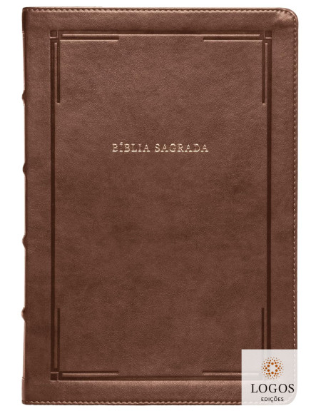 Bíblia Leitura Perfeita - NVI - letra grande - edição de luxo - capa couro-soft slim - barroca castanha. 9786556898773