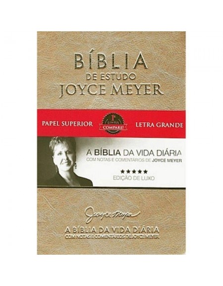 Bíblia de Estudo Joyce Meyer - A Bíblia da Vida Diária - NVI - letra grande - capa luxo dourada. 7898950130235