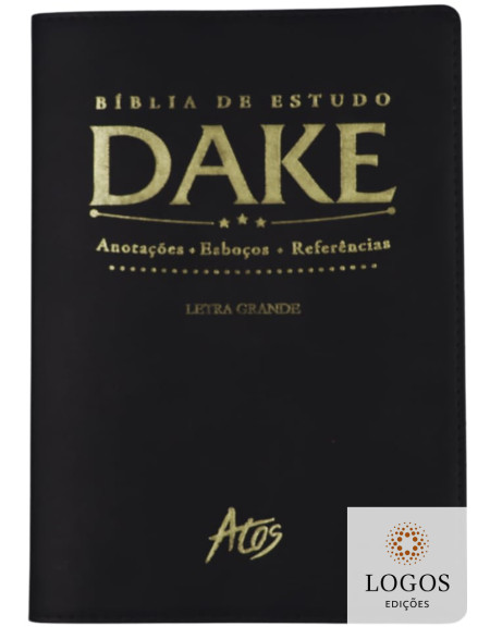 Bíblia de estudo DAKE - letra grande - capa luxo - preta. 9786599870620