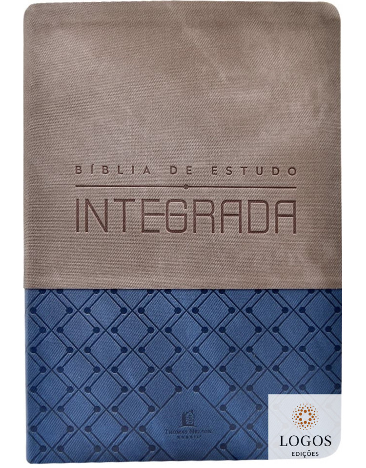 Bíblia de Estudo Integrada - NVI - edição de luxo - capa couro soft-touch - azul e grafite. 9786556892177