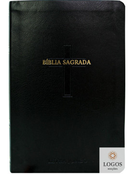 Bíblia Sagrada - ARC - com Harpa e Corinhos - Full Color - Letra Jumbo - Capa Luxo - Cruz Preta. 49749