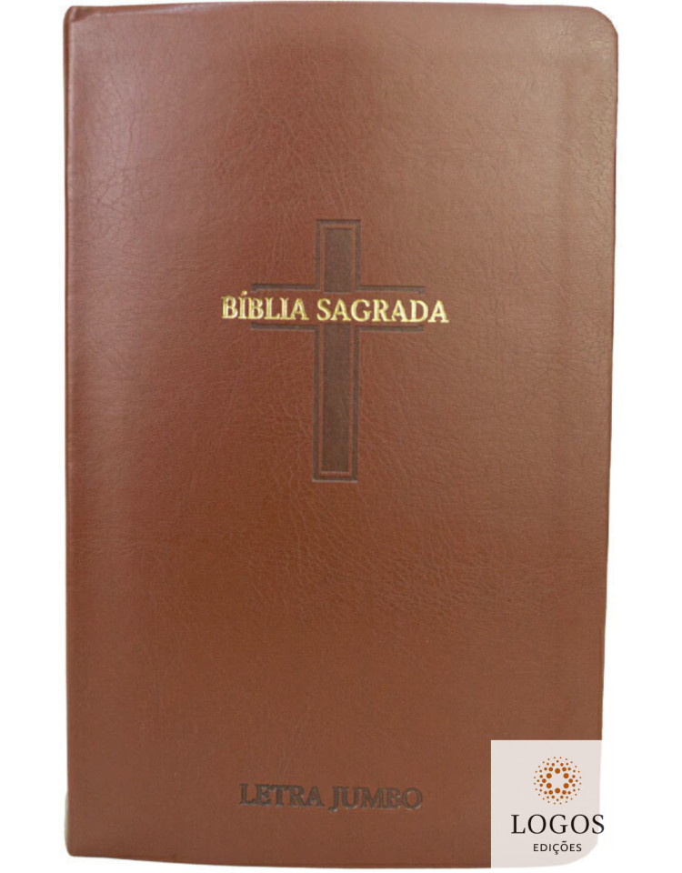 Bíblia Sagrada - ARC - com Harpa e Corinhos - Full Color - Letra Jumbo - Capa Luxo - Cruz Castanha. 49751