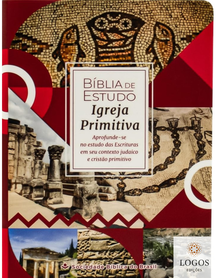 Bíblia de Estudo - Igreja Primitiva - capa luxo vermelha. 7899938426425