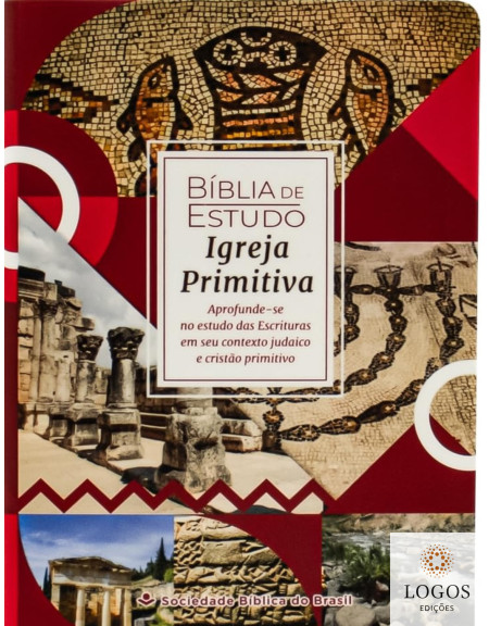 Bíblia de Estudo - Igreja Primitiva - capa luxo vermelha. 7899938426425
