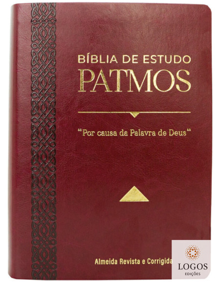 Bíblia de Estudo Patmos - capa luxo - vinho. 7908234018712