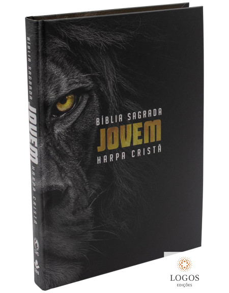 Bíblia Sagrada Jovem - ARC - capa dura ilustrada com harpa cristã - Leão. 7908234017296