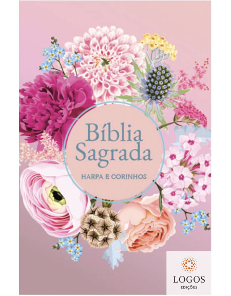 Bíblia Sagrada - ARC - com Harpa Avivada e Corinhos - capa dura - Círculo flores. 7908084615420