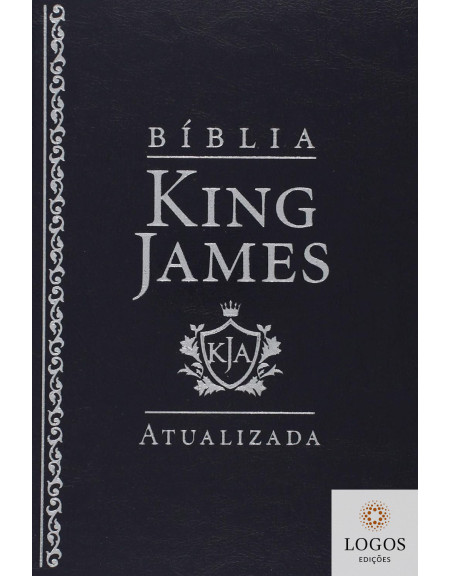 Bíblia de Estudo King James Atualizada - letra grande - capa luxo azul escuro. 7899938408223