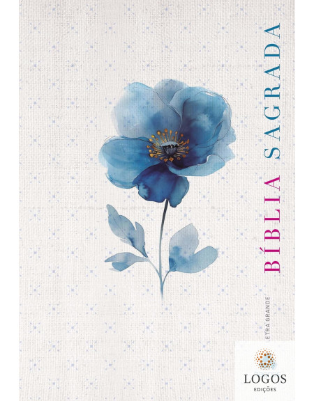 Bíblia Sagrada - ACF - letra grande capa dura - Flor azul. 9788577426102