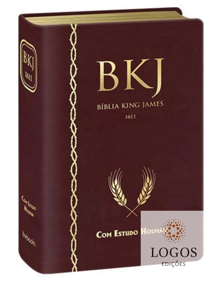 Bíblia de Estudo King James 1611 (com Estudo Holman) - capa vinho