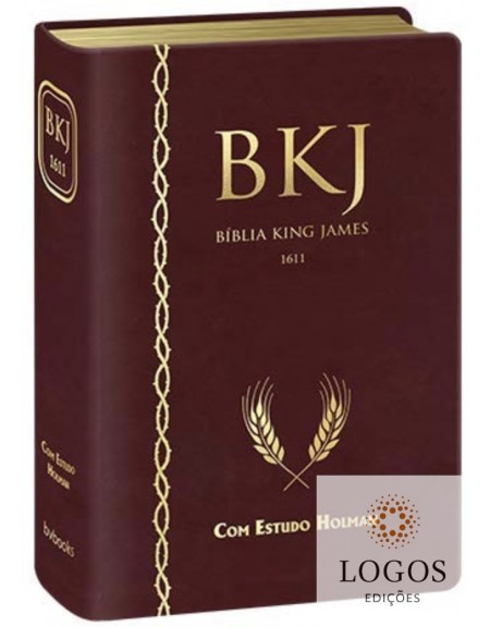 Bíblia de Estudo King James 1611 (com Estudo Holman) - capa vinho