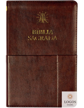 Bíblia Sagrada - ACF - edição de luxo em couro-soft com bolso - slim - capa castanha. 9786552172167