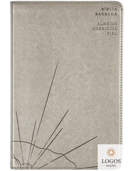 Bíblia Sagrada - ACF - edição de luxo em couro-soft - slim - capa cinzenta. 9786552172112