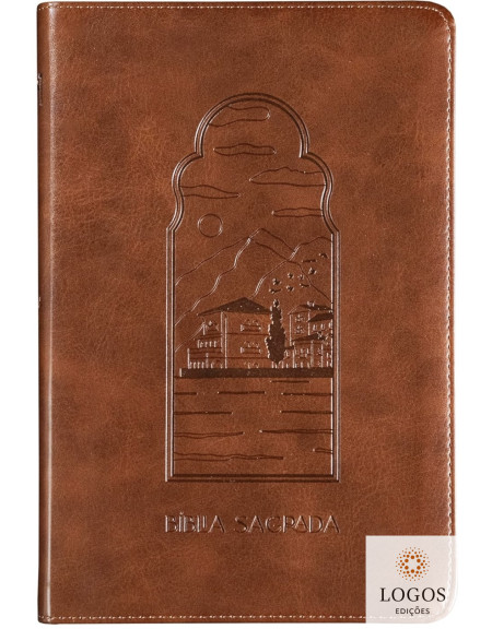 The Purpose Book - Bíblia Sagrada - A21 - Couro soft - Caramelo paisagem. 9786556899350
