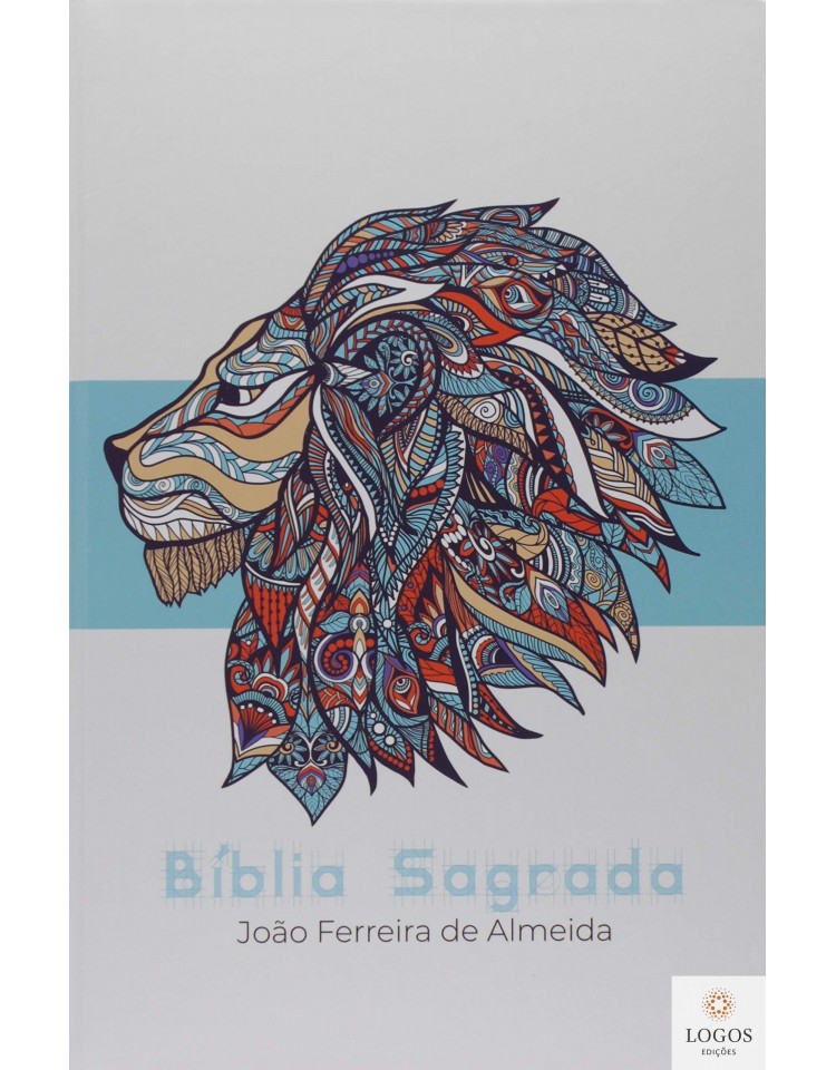 Bíblia Sagrada - ARC - capa semi-flexível - Azul leão com beiras artísticas
