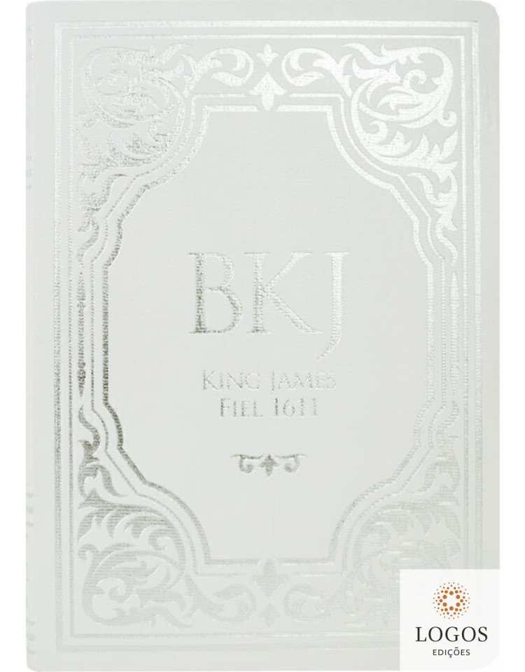 Bíblia King James 1611 - letra extra-gigante - capa luxo - branca. 9786598555955