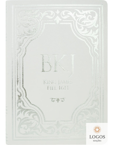 Bíblia King James 1611 - letra extra-gigante - capa luxo - branca. 9786598555955