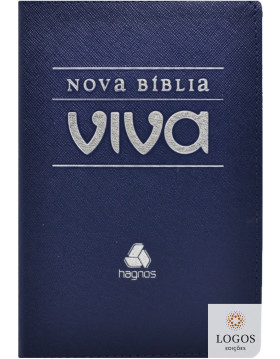 Nova Bíblia Viva - capa luxo - azul. 43495