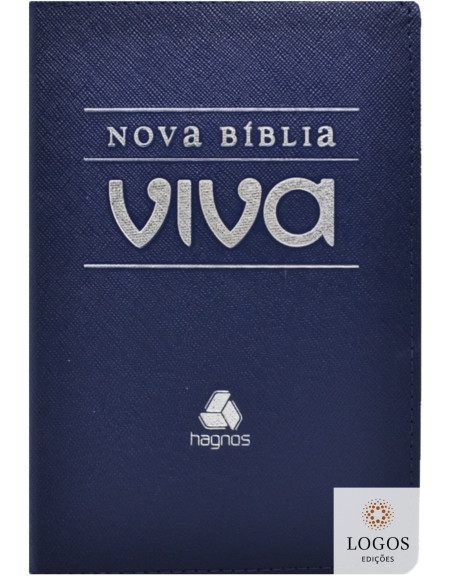 Nova Bíblia Viva - capa luxo - azul. 43495