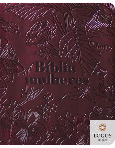 Bíblia Mulheres - NVT - com espaço para anotações - edição de luxo - vinho floral. 9786555846171