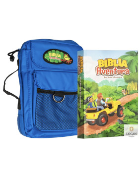 Bíblia Aventura - Leitura Perfeita - edição especial com mochila - azul. 9786552171979