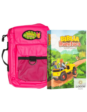 Bíblia Aventura - Leitura Perfeita - edição especial com mochila - rosa. 9786552171962