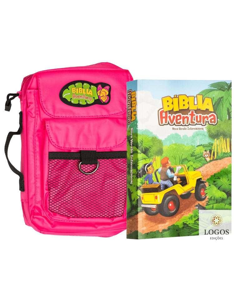 Bíblia Aventura - Leitura Perfeita - edição especial com mochila - rosa. 9786552171962