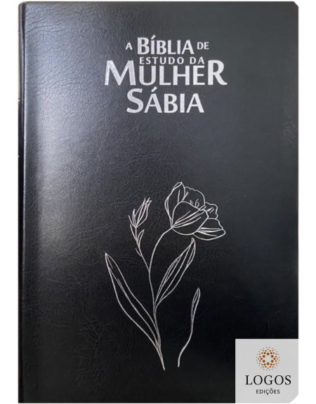 A Bíblia de Estudo da Mulher Sábia - ARC - letra gigante - capa luxo - magnólia preta. 7908084623999
