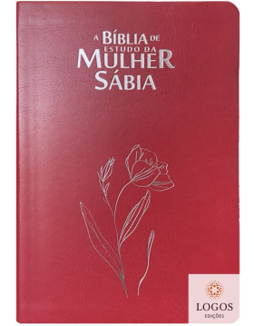 A Bíblia de Estudo da Mulher Sábia - ARC - letra gigante - capa luxo - magnólia vermelha. 7908084623982