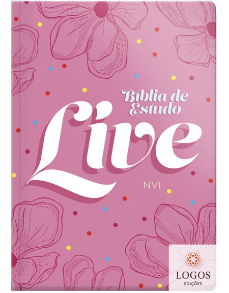 Bíblia de Estudo Live - NVI - letra grande - capa Bloom. 9786556552071
