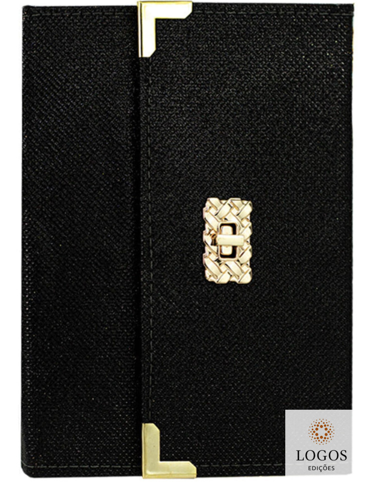 Bíblia bolsa com alça - ARC - harpa - Preta brilhante. 7796898983909