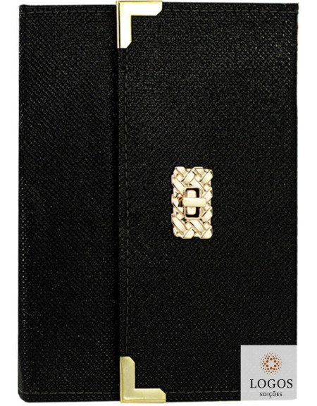 Bíblia bolsa com alça - ARC - harpa - Preta brilhante. 7796898983909