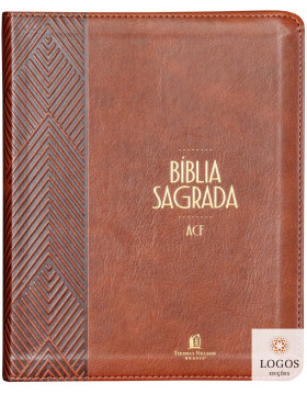 Bíblia Sagrada - ACF - couro soft PU - com espaço para anotações - castanho. 9786552171658