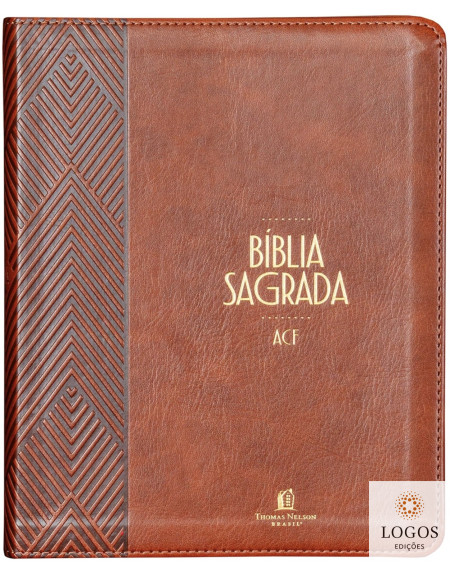 Bíblia Sagrada - ACF - couro soft PU - com espaço para anotações - castanho. 9786552171658