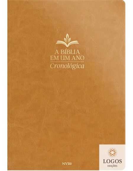 Bíblia em um ano - cronológica - capa luxo - caramelo. 9786556555324