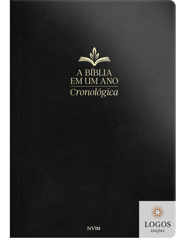 A Bíblia em um ano - cronológica - capa luxo - preta. 9786556555331