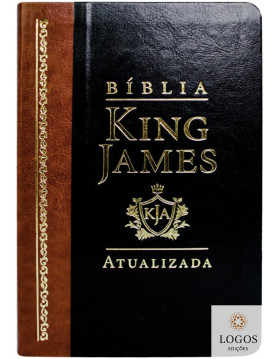 Bíblia King James Atualizada - capa luxo - duotone - preta e castanho. 9786560180697