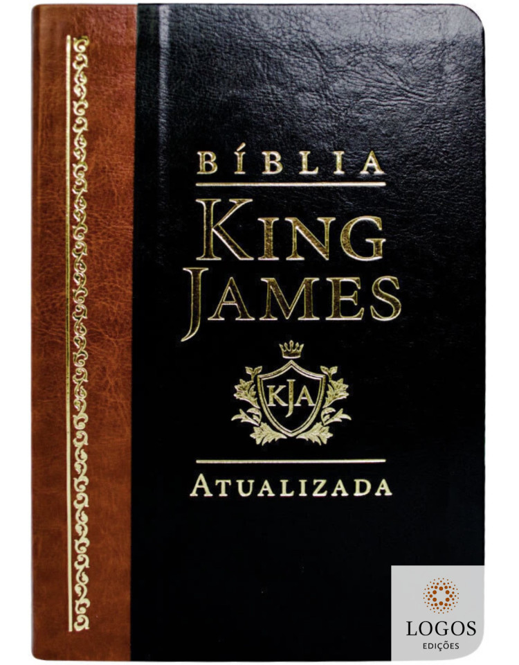 Bíblia King James Atualizada - capa luxo - duotone - preta e castanho. 9786560180697